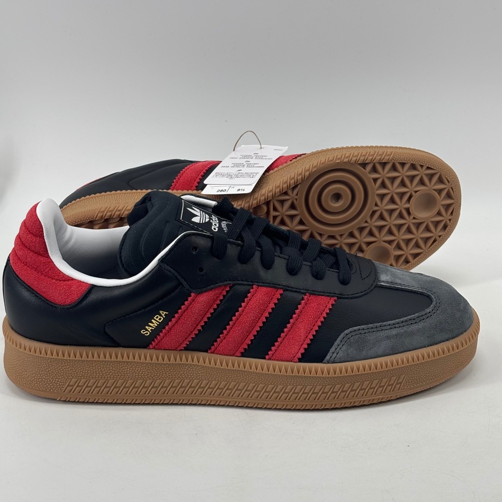 Adidas Samba XLG Sneakers Mens 10 Womens 11 Black Red Grey Platform New